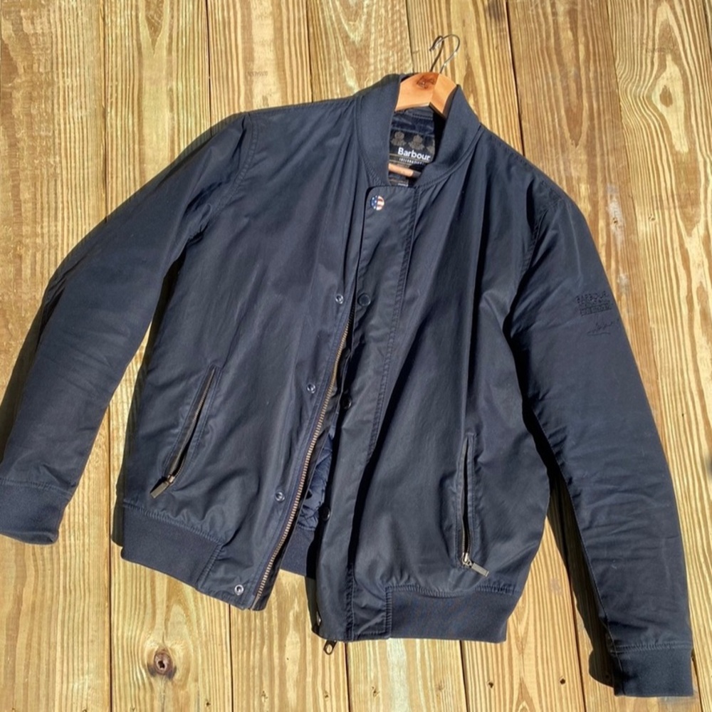 Barbour Dark Navy Bomber Jacket